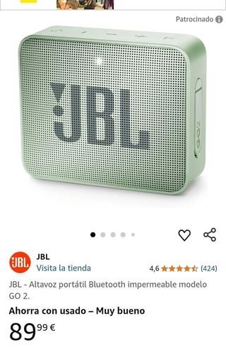 JBL GO 2 Altavoz Bluetooth Portátil Verde