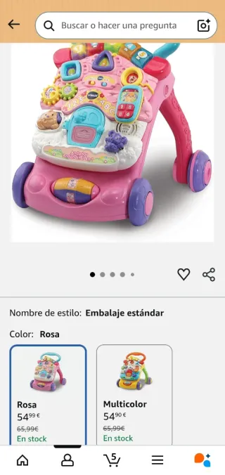 Andador y correpasillos VTech rosa