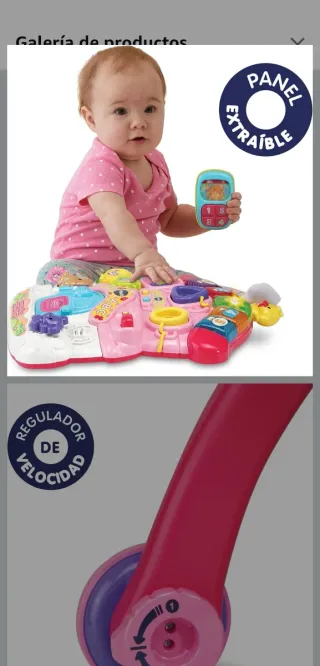 Andador y correpasillos VTech rosa