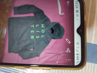 2 Sudaderas Hollister XL Azul y Gris con logotipos