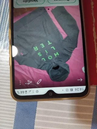 2 Sudaderas Hollister XL Azul y Gris con logotipos