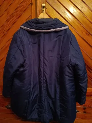 Plumífero mujer azul y gris