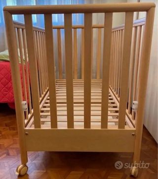 Lettino Pali in legno con cassetti