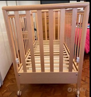 Lettino Pali in legno con cassetti