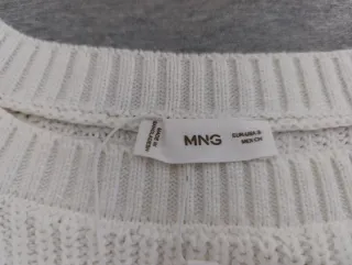 Jersey Mango Teen Blanco Punto Aberturas