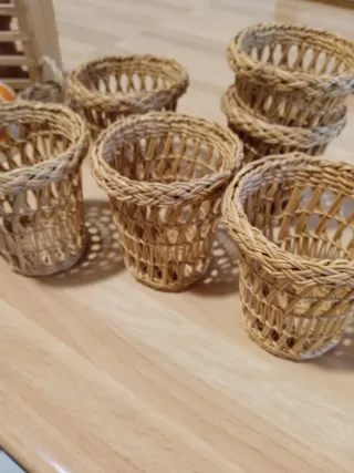 Set Soprammobili Cucina Ceramica Vetro Legno vimin