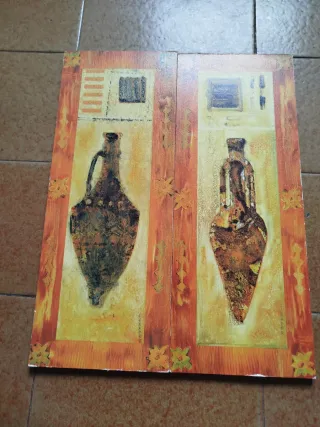 Cuadro decorativo jarrones
