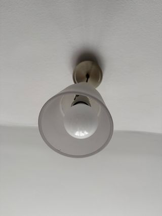 2 Lámparas de techo colgante cristal y metal