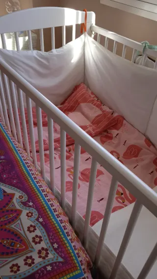 Cuna blanca doble altura