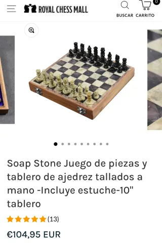 Ajedrez de piedra jabón