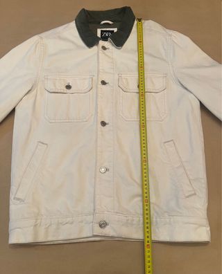 Chaqueta Zara Blanca Cuello Pana