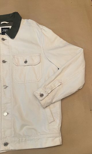 Chaqueta Zara Blanca Cuello Pana
