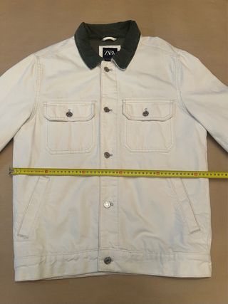 Chaqueta Zara Blanca Cuello Pana