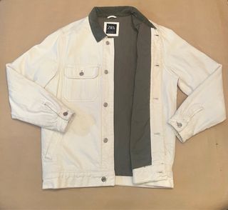 Chaqueta Zara Blanca Cuello Pana