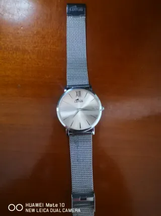 Reloj Lotus Plata Malla Metálica