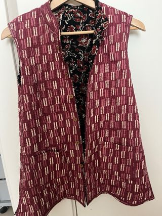 Chaleco reversible estampado talla única