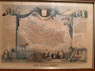 Mapa antiguo Francia Dépt. de la Somme