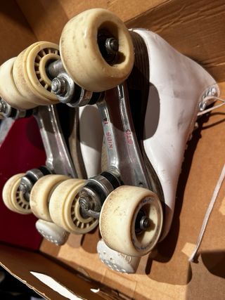 Patines 4 ruedas iniciación blancos talla 36