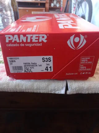 Zapatos de seguridad Panter grises y amarillos