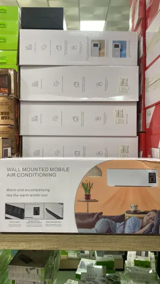 Calefactor blanco y naranja