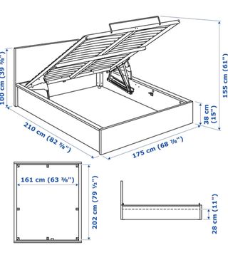 Cama Ikea Malm con almacenaje.