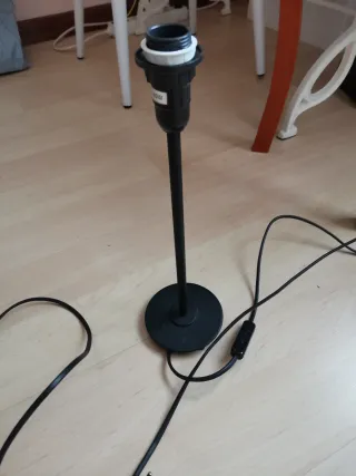 Base Lámpara Metal Negra