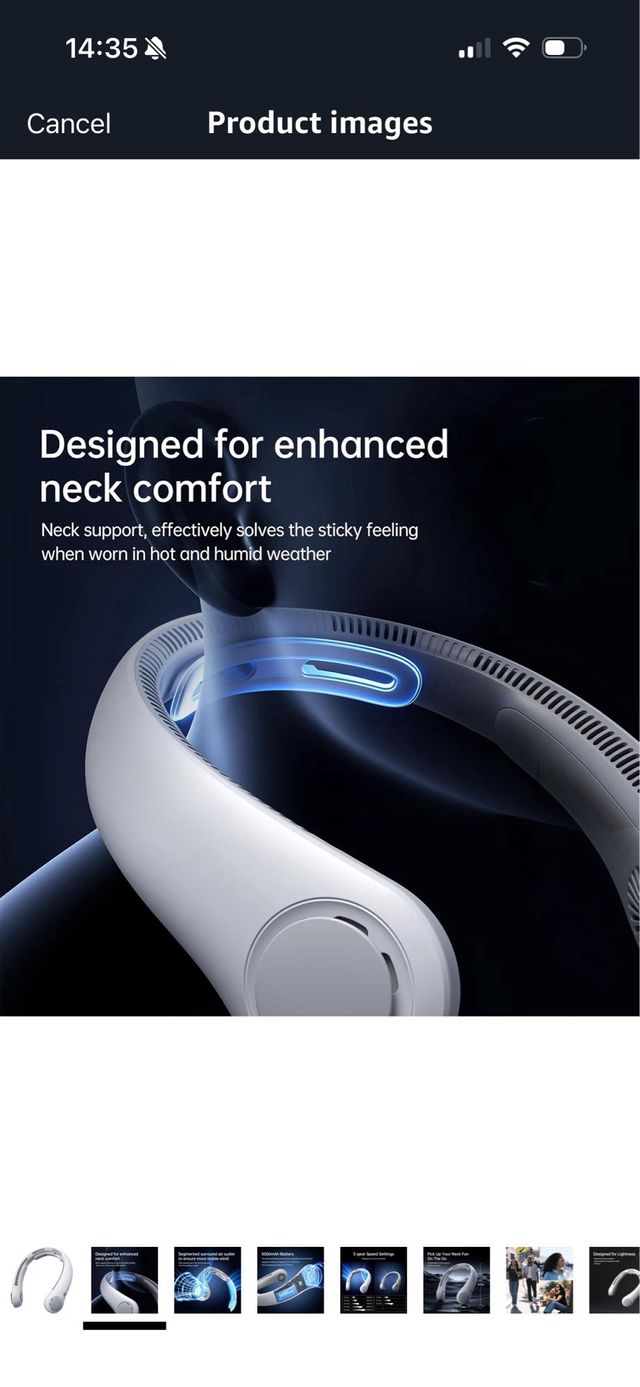 Ventilador Portátil JISULIFE 5 Velocidades