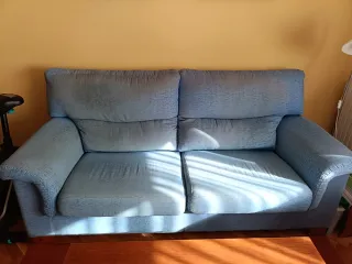 Sofá azul 3 plazas de tela desenfundable