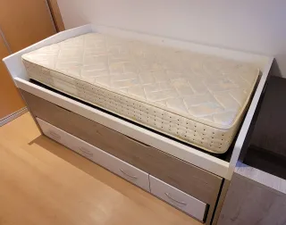 Cama nido 90cm madera y tela