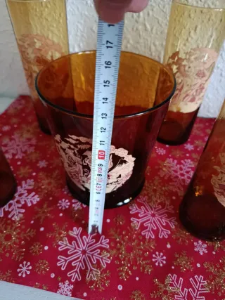 Juego Vasos y Cubitera Vintage