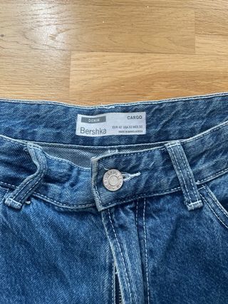 Vaqueros anchos cargo azules