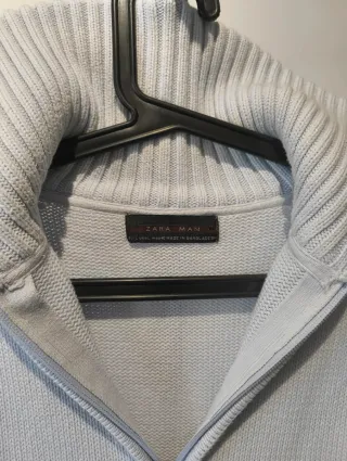 Jerséis Cardga Zara Cuello Alto Cremallera Azul Ce