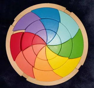 Puzzle Madera Montessori Arcoíris