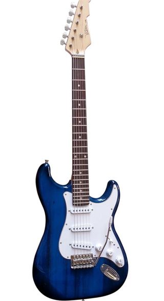 Chitarra elettrica blu per principianti