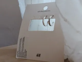 Pendientes H&M Aro Plateado
