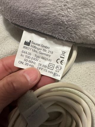 Almohada Masaje Shiatsu Beurer MG-146 Gris