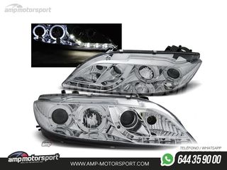 FAROS DELANTEROS OJOS DE ANGEL + LUZ DIURNA PARA MAZDA 6