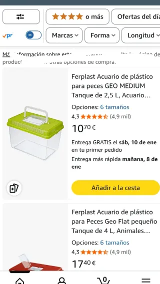 Pecera para peces o insectos