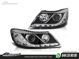 FAROS DELANTEROS OJOS DE ANGEL CCFL + LUZ DIURNA PARA SKODA OCTAVIA