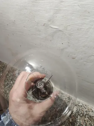 Lampadina Incandescenza Antica Vetro Metallo