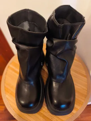 Botines plataforma negros talla 39