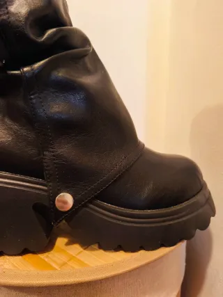 Botines plataforma negros talla 39