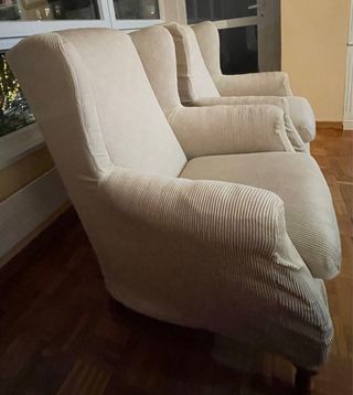 2 fundas beige universales para butaca Faverti