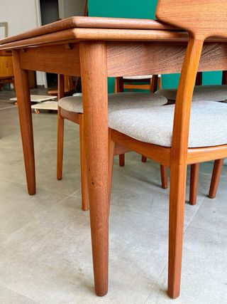 Mesa Comedor Danesa Extensible Años 60