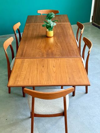 Mesa Comedor Danesa Extensible Años 60