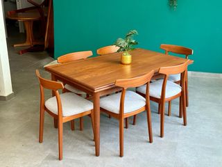 Mesa Comedor Danesa Extensible Años 60