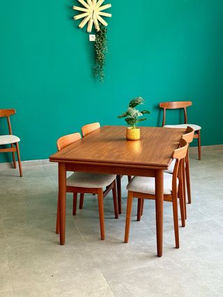 Mesa Comedor Danesa Extensible Años 60