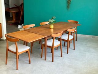 Mesa Comedor Danesa Extensible Años 60