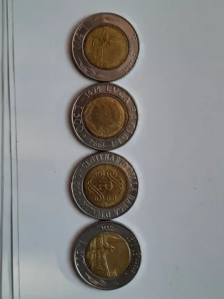 500 Lire Bimetalliche 4pz.