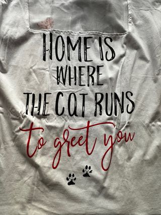 Vestido Camisa Gato Dibujo Talla 44